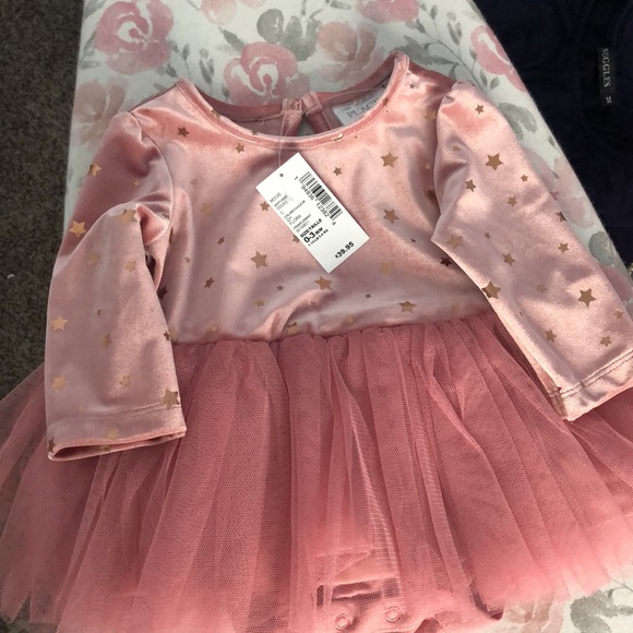 NEW Children’s Place Rose Blush Velvet & Tulle Baby Dress with Fur Vest - Picture 3 of 8